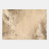 Feuille De Papier Cadeau Clouds Birds Feathers Pastel Sky Collage (Devant)