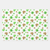 Feuille De Papier Cadeau Clover irlandais (Devant)