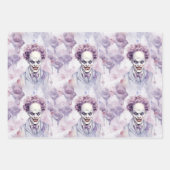 Feuille De Papier Cadeau Clown d'Halloween (Devant 3)