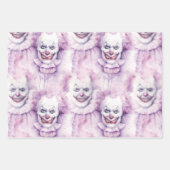 Feuille De Papier Cadeau Clown d'Halloween (Devant 2)