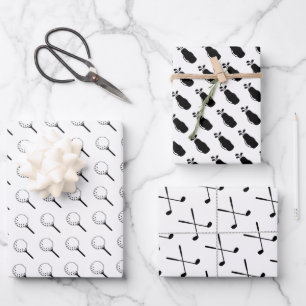 Feuille De Papier Cadeau Clubs de golf Balls Tee - shirt Moderne Sports Noi