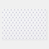 Feuille De Papier Cadeau Clubs de golf, Sacs de golf, Golf Tee Blue (Devant 3)