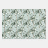 Feuille De Papier Cadeau Coastal Christmas Watercolor Palms & Seashells (Devant)