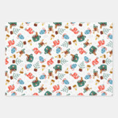 Feuille De Papier Cadeau Cocacao et Noël Favoris Ensemble de 3 (Devant)