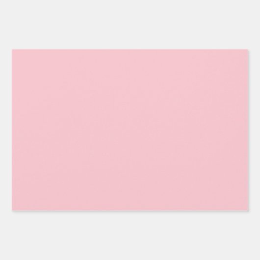 Feuille De Papier Cadeau Cochon solide rose doux (Devant 3)