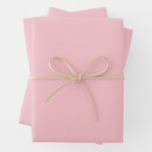 Feuille De Papier Cadeau Cochon solide rose doux (En situation)