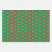 Feuille De Papier Cadeau Cockapo Chien mignon Silhouette Green Merry Woofma (Devant 3)