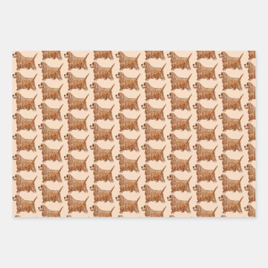 Feuille De Papier Cadeau Cocker Spaniel (Devant)