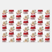 Feuille De Papier Cadeau Cocker Spaniel Chien chiot dans un sac cadeau de v (Devant)