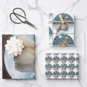 Feuille De Papier Cadeau Cocker Spaniel Christmas