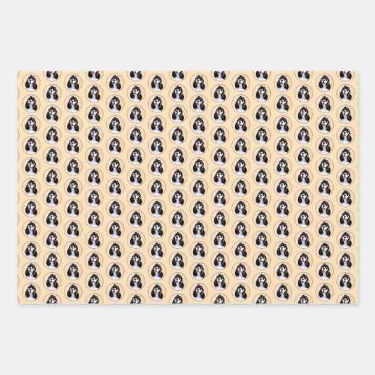 Feuille De Papier Cadeau Cocker Spaniel (Parti) Peinture - Art Chien origin (Devant)