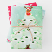 Feuille De Papier Cadeau Cocktail des Cerfs de Noël Shiny (En situation)