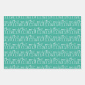 Feuille De Papier Cadeau Cocktail Whimsical Boissons Vins Fête Noël (Devant 2)