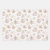 Feuille De Papier Cadeau Cocoa Cream Snowflakes Plaid Stripes Christmas (Devant 2)