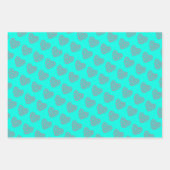 Feuille De Papier Cadeau Coeur de course - Femmes coureurs Silhouettes (Devant 3)