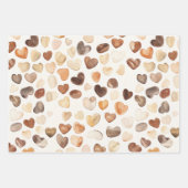 Feuille De Papier Cadeau Cœur de grain de café Café d'abord (Devant)