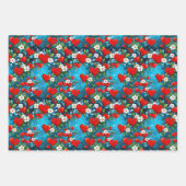 Feuille De Papier Cadeau Coeur de Noël (Devant)