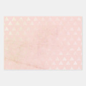 Feuille De Papier Cadeau Cœur en rose doré à l'aquarelle pastel (Devant 3)