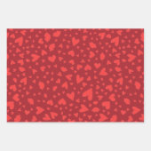 Feuille De Papier Cadeau Coeur moderne Confetti Valentines Trio (Devant 3)