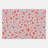 Feuille De Papier Cadeau Coeur moderne Confetti Valentines Trio (Devant 2)