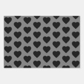 Feuille De Papier Cadeau Coeur noir Valentine Goth Love (Devant)