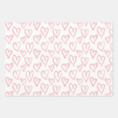 Feuille De Papier Cadeau Coeur peint moderne (Devant 2)