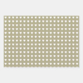 Feuille De Papier Cadeau Coeur pois sage blanc (Devant 3)