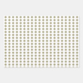 Feuille De Papier Cadeau Coeur pois sage blanc (Devant 2)