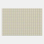 Feuille De Papier Cadeau Coeur pois sage blanc (Devant)