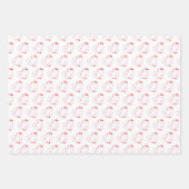 Feuille De Papier Cadeau Coeur rose clair rouge (Devant)