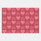 Feuille De Papier Cadeau Coeur rose romantique (Devant 3)