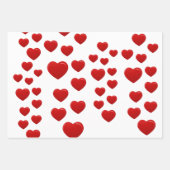 Feuille De Papier Cadeau coeur rouge valentin (Devant 2)
