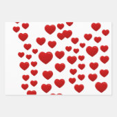 Feuille De Papier Cadeau coeur rouge valentin (Devant)