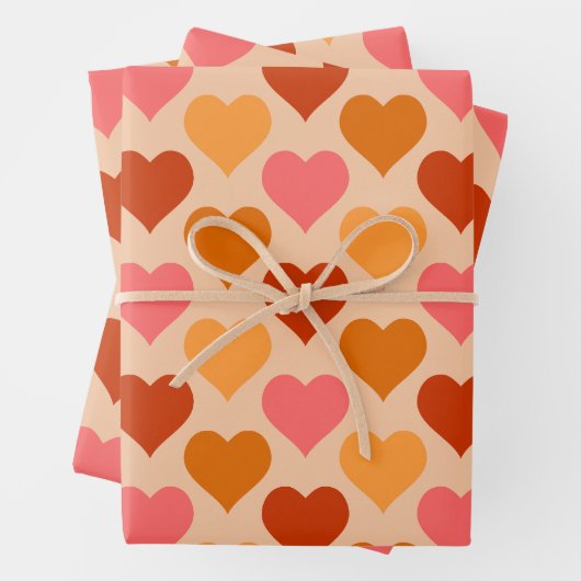 Feuille De Papier Cadeau Coeurs (En situation)