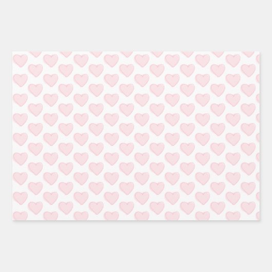 Feuille De Papier Cadeau Coeurs (Devant)