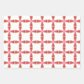 Feuille De Papier Cadeau Coeurs alignés (Devant 3)