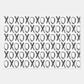 Feuille De Papier Cadeau Coeurs aquarelle et XOXO (Devant 3)