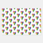 Feuille De Papier Cadeau Coeurs aquarelle et XOXO (Devant)