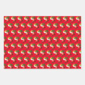 Feuille De Papier Cadeau Coeurs, Bas et Elfe de Noël (Devant 2)