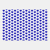 Feuille De Papier Cadeau Coeurs Bleus et Blancs royaux (Devant 3)