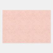 Feuille De Papier Cadeau Coeurs boho rose vif (Devant 3)