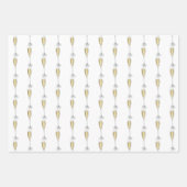 Feuille De Papier Cadeau Coeurs de champagne (Devant 3)