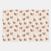 Feuille De Papier Cadeau Coeurs de crème rouge Ballons Anniversaire (Devant 3)