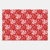 Feuille De Papier Cadeau Coeurs de la Saint Valentin (Devant 2)