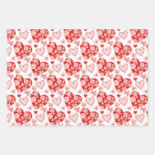 Feuille De Papier Cadeau Coeurs de la Saint Valentin (Devant)