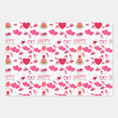 Feuille De Papier Cadeau Cœurs de la Saint-Valentin (Devant 3)