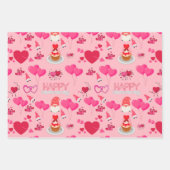 Feuille De Papier Cadeau Cœurs de la Saint-Valentin (Devant)