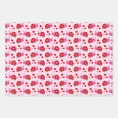 Feuille De Papier Cadeau Coeurs de Ladybug Motif rose (Devant 3)