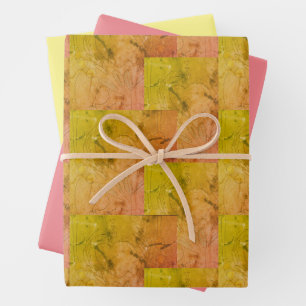 Feuille De Papier Cadeau Coeurs de Nana (rose et jaune)