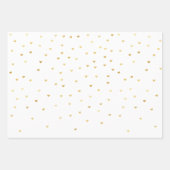 Feuille De Papier Cadeau Coeurs de Parties scintillant Gold Glam (Devant 3)